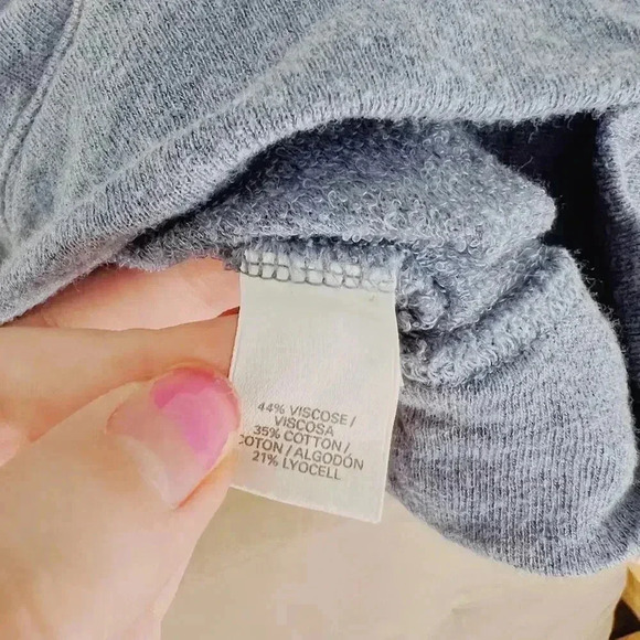 Victoria's Secret VS Blue Terrycloth Relaxed Fit Tee Open Back Loungewear Size L - Picture 6 of 6